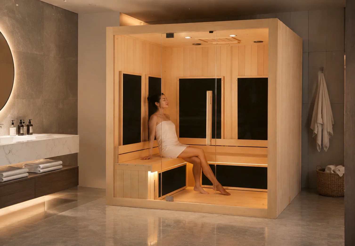 SIP-I065 Far-Infrared Indoor Sauna — 180 × 150 × 190 cm