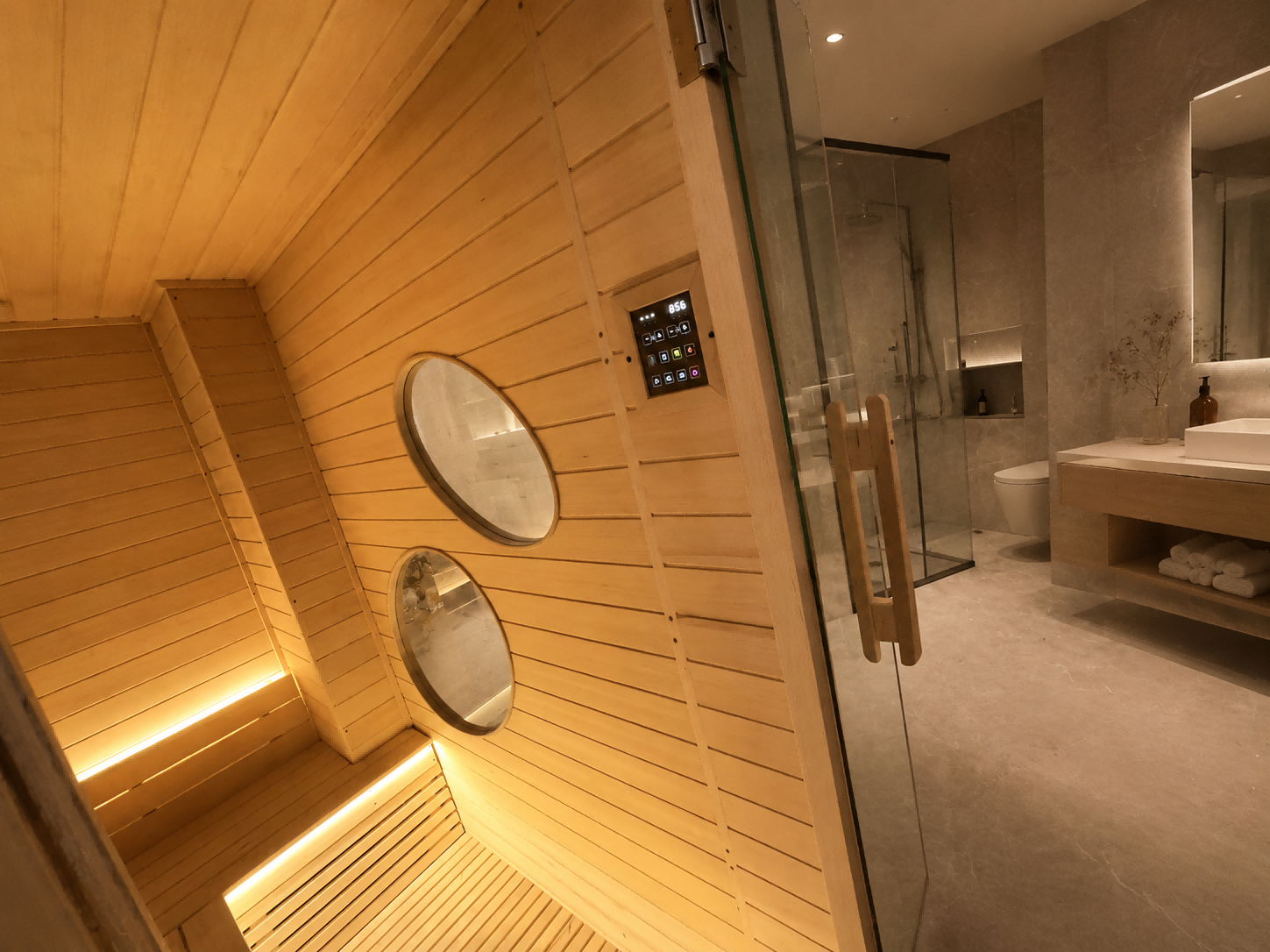 Traditional Indoor Sauna — 120 × 200 × 200 cm view 2