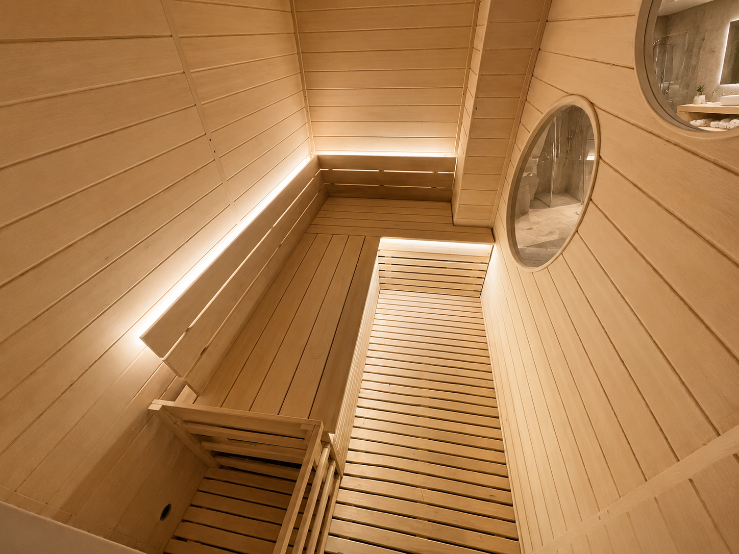 Traditional Indoor Sauna — 120 × 200 × 200 cm view 3