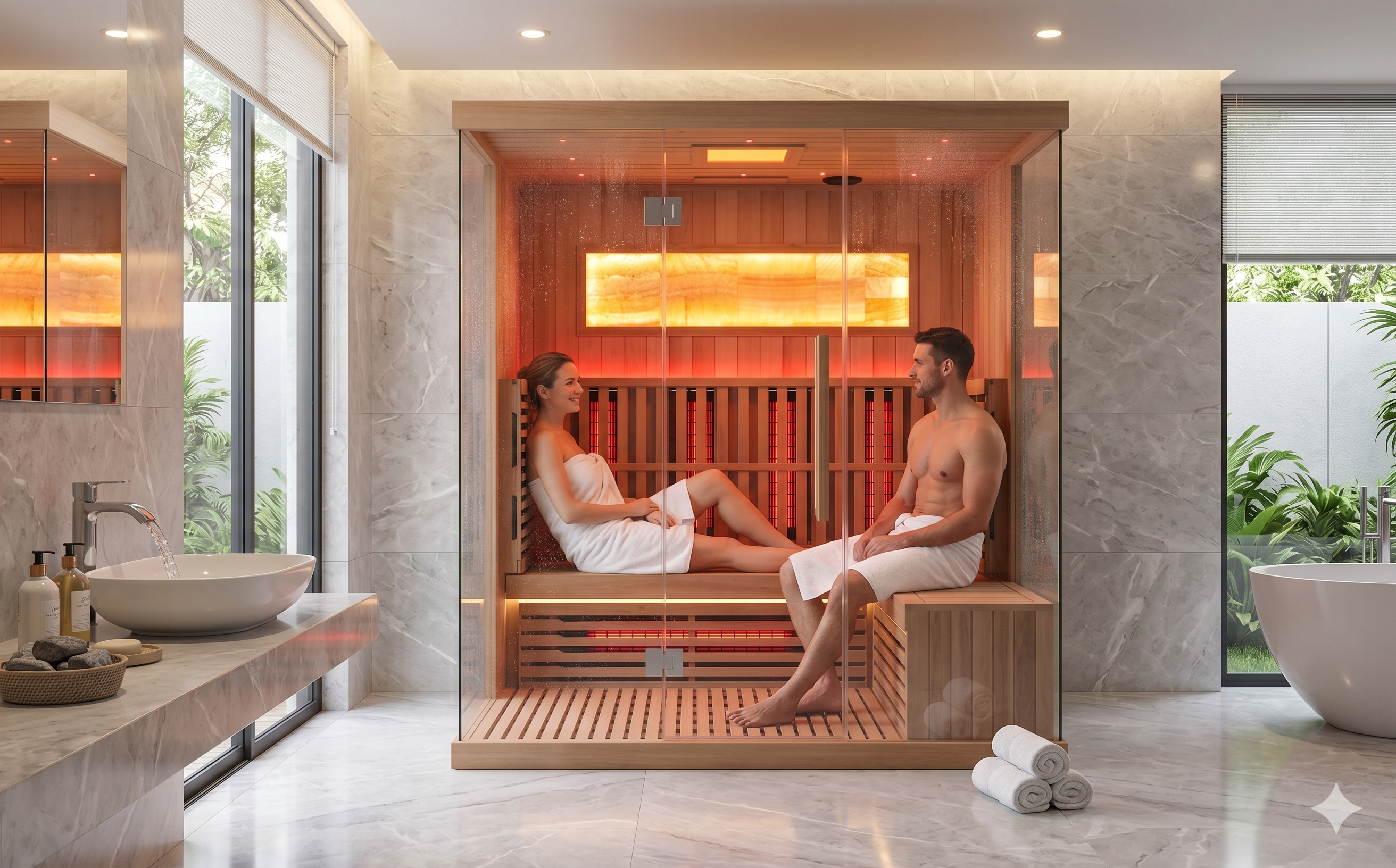 Far-Infrared Indoor Sauna — 180 × 120 × 190 cm view 2