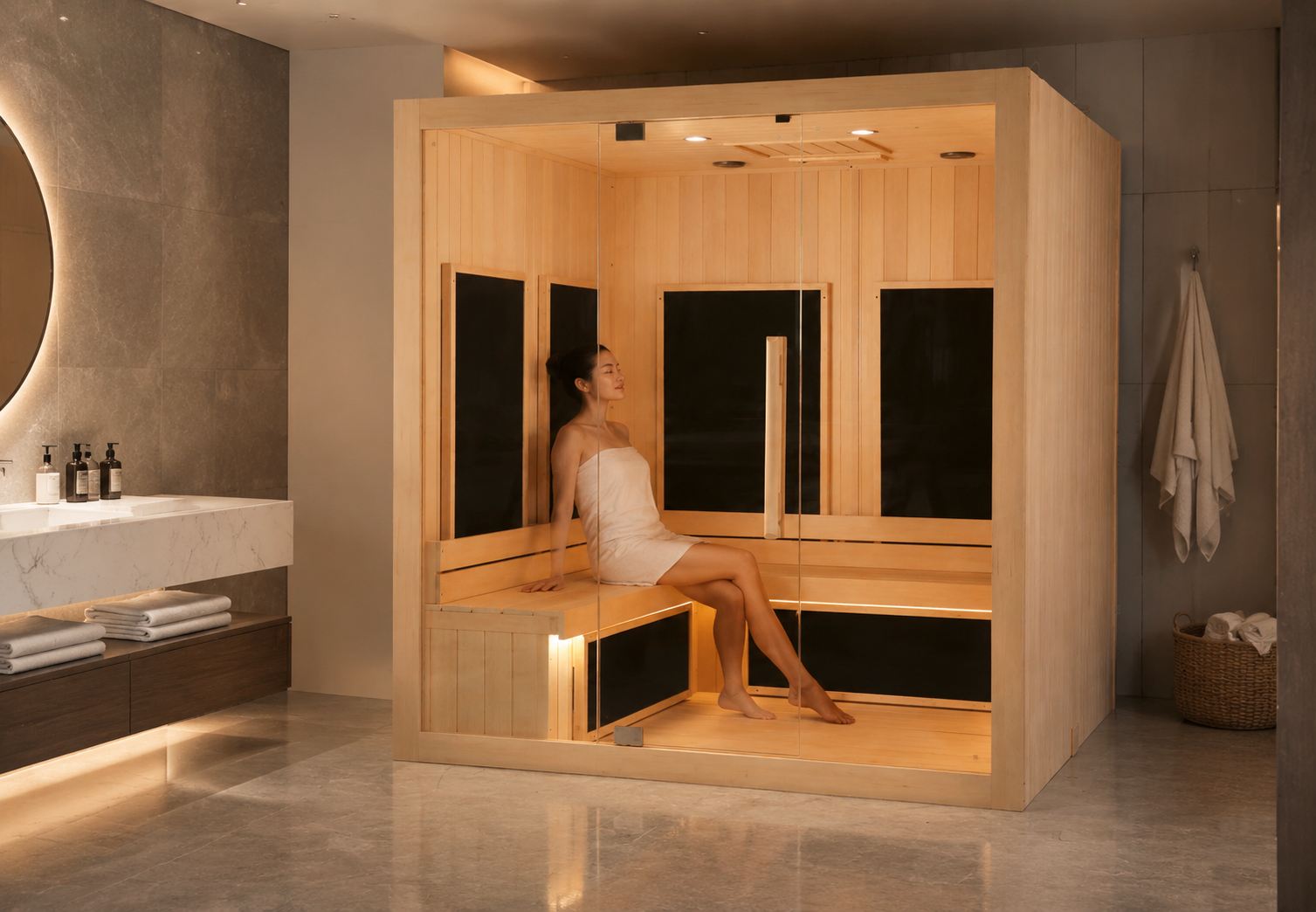 SIP-I065 Far-Infrared Indoor Sauna — 180 × 150 × 190 cm