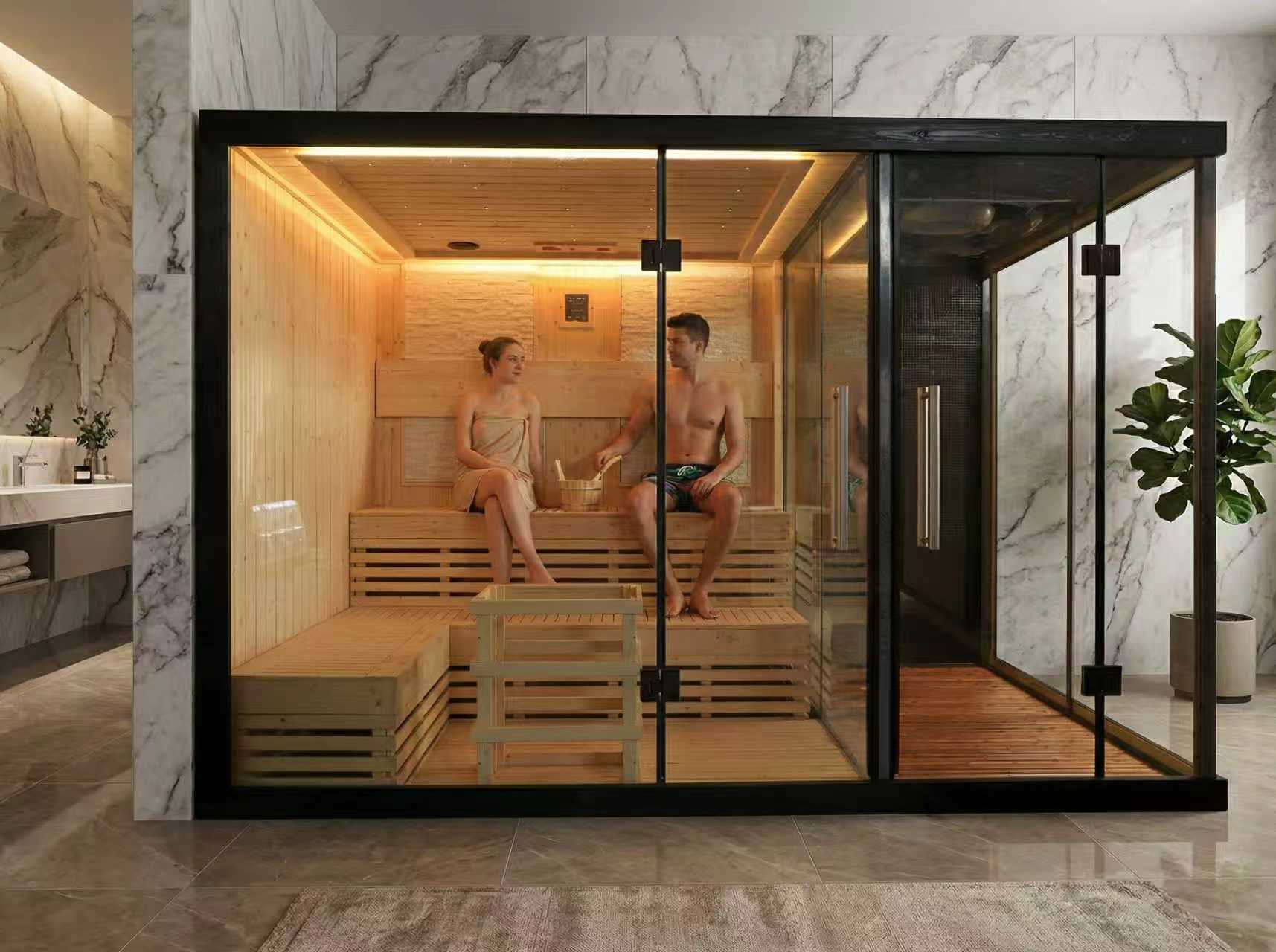 SIP-PI0002 Dry-Wet Steam Combination Sauna — 300 × 150 × 200 cm